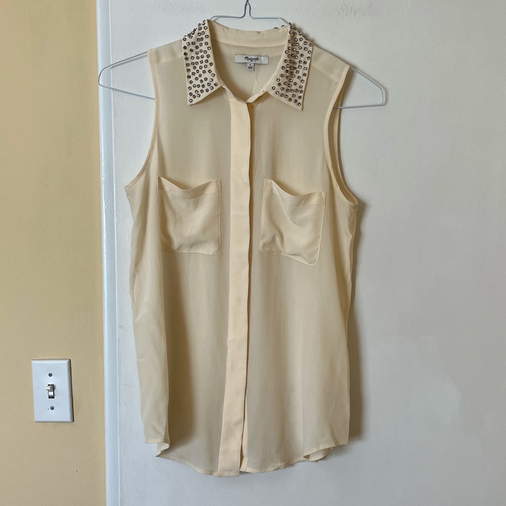 MADEWELL silk button down - size S - EUC